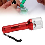 Mezclador de Polvo de Uñas, Trituradora de Especias Eléctrica de Aluminio, Molinillo de Hierba de Tabaco Eléctrico, Máquina de Pulir en Polvo, Amoladora de Polvo de Uñas para Salones de(rojo)