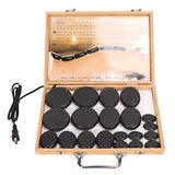 20 Piedras Calientes de Basalto con Kit de Calentador para Masaje.