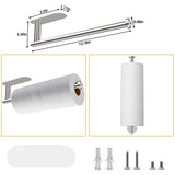 Soporte para toallas de papel para cocina, soporte para rollos de toallas de papel debajo del armario, soporte para toallas de papel, soporte de pared, ambos disponibles en adhesivo y tornillos de instalación, acero inoxidable