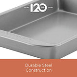 Utensilios antiadherentes para hornear, bandeja de galletas antiadherente, 11 x 17 pulgadas, color gris
