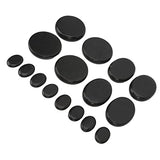 Juego de Masaje con Piedras Calientes de 16 Piezas, Caja de Calentador de Piedras de Masaje con Rocas Calentadas Eléctricas Calentamiento Rápido Forma Redonda Liberación de Tensión Reducir la(#1)