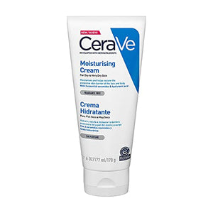 CeraVe Crema Hidratante |170gr| Hidrante diario para rostro y cuerpo para piel seca