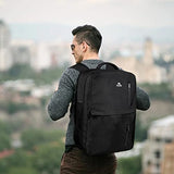 Mochila de viaje, 40 L, aprobada por vuelo, equipaje de mano, resistente al agua, antirrobo, bolsa de día grande para portátil de 17 pulgadas, color negro