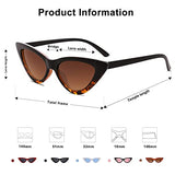 SojoS Lentes De Sol Ojo De Gato Para Mujer Nuevo Moda Estilo Especial SJ2044 (C16 Marco Carey/Lente Gradiente Café, 52)