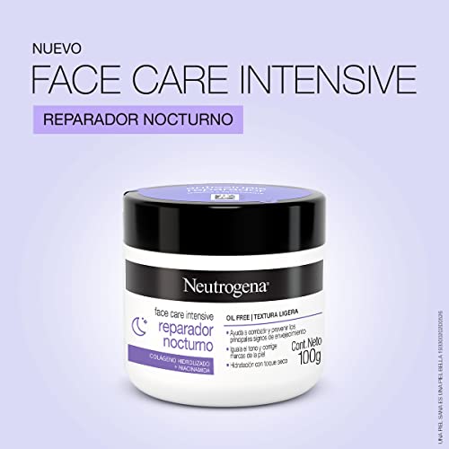 Crema Hidratante Facial Reparador Nocturno Neutrogena Face Care Intensive Colageno 100g