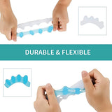 ▶ Separadores de Dedos de Gel, 2 Pares Espaciador de dedos de Gel de Silicona Separador para relajar los dedos de los pies, alivio de juanetes, hallux valgus ideal para mujeres y hombres