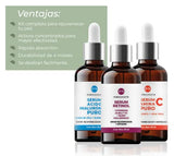 Kit Facial Sueros Acido Hialurónico, Vitamina C y Retinol anti edad | Paquete completo de serum para el cuidado de la piel, hidratación y rejuvenecimiento