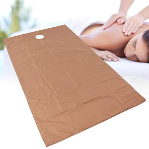 Sábana de Masaje para SPA, Funda Protectora para Camilla de Masaje, Juego de Sábanas de Microfibra para Camilla de Masaje, Reutilizables, Impermeables, de Algodón Suave,(Café Profundo)