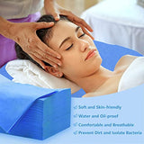 100 piezas de sábanas de mesa de masaje, sábanas desechables de spa no tejidas, transpirables, fundas de cama impermeables para spa, tatuaje, salón, pestañas, suministros de esteticista, color azul