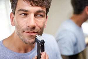 Philips Norelco Multigroomer - Recortadora todo en uno serie 3000, kit de aseo para hombre, 13 piezas, para barba, cara, nariz y oreja, recortadora de pelo y cortapelos sin necesidad de aceite de cuchilla, MG3750/60