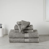 Juego de 6 toallas de baño, de mano y paño resistente a la decoloración, color gris