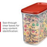 Rubbermaid Tapas modulares de alta calidad, conservador de cereales, paquete de 2, apilamiento de 18 tazas, contenedores de almacenamiento de plástico que ahorran espacio, transparentes
