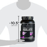 Sascha Fitness Isolate Bote de Proteína, 100% proteína GRASS-FED, Sabor Chocolate, 907 gr