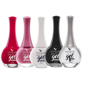 VOGUE Kit de esmaltes Efecto gel Tonos Basicos