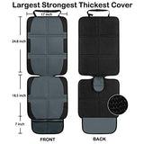 Protector de asiento de coche, paquete de 2 protectores de asiento de coche grandes para asiento de coche de bebé, grueso