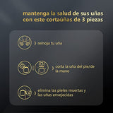 Wanmat Juego de cortaúñas, cortaúñas de acero inoxidable extra afilado para uñas y uñas de los pies, cortaúñas profesional para uñas gruesas o encarnadas, 3 cortadores de uñas para mujeres y hombres(negro)