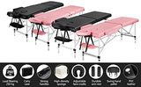 Mesas de masaje, cama de pestañas portátil para extensiones de pestañas, mesa de tatuaje, altura ajustable, cama de spa ligera con bolsa no tejida, color negro