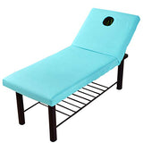 Sábana de mesa de masaje, funda de cama de masaje con agujero facial, sábanas bajeras lavables y reutilizables (blanco, 2 piezas)