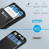 1 Hora Power Bank 20000mAh, Banco de Energía con 2 Puertos de USB, Batería Portátil con Pantalla LED Pila Portatil Cargador Bateríail Compatible para IP Samsung Xiaomi, con un 20CM Cable Micro USB