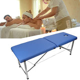 ▶ Cama De Masaje  Portátil, Cama de Pestañas Profesional Plegable, Cama de Masaje Cómoda Ajustable con Bolsa de Transporte Y Soporte de Acero Inoxidable Engrosado para Salón, SPA, Hogar, Oficina (Azul)