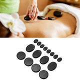 Juego de Masaje con Piedras Calientes, Juego de Masaje con Piedras Calientes de Basalto Eléctrico de 16 Piezas con Kit de Calentador, Piedras de Masaje de Calentamiento Rápido para Spa en el Hogar,