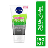 Nivea Gel Facial 3 En 1 Limpiador Profundo, Exfoliante y Mascarilla Efecto Mate para Piel Mixta a Grasa, 150 ml