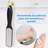Lukovee Lima de Pie de Pedicura, Kit de Pedicura para Pies de Acero Inoxidable Profesional, Raspador Archivo de Pies de Doble Faz para Eliminar la Piel Dura, Herramienta de Pedicura para Cuidado de Pies para Pies Agrietados Secos y Húmedos