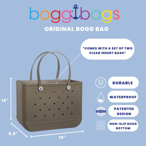 BOGG BAG Bolsa grande impermeable lavable a prueba de puntas, duradera, abierta para la playa, barco, piscina, deportes, 19 x 15 x 9.5 pulgadas, *Próximamente* I Olive You, X-Large
