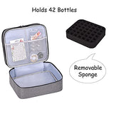 XQBAG Funda de transporte para esmalte de uñas, capacidad para 30 botellas, Color gris con capacidad para 42 botellas
