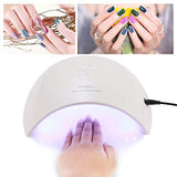 Salandens LED / UV Alta Potencia Lampara Uñas Del Uñas - USB Kit de Uñas de Gel Luces de Uñas Portátiles, Kit de Manicura Permanente Con Lampara, Lampara Manicura Gel de Uñas, Bastante UV Lamp Productos Para Uñas (blanco)