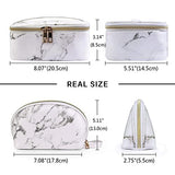 Bolsa de maquillaje , cosmetiquera impermeables con cremallera dorada, cosmetiquera para maquillaje portátil de mármol, organizador para mujeres, bolsa maquillaje para viajar