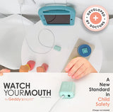 Mira tu boca - La galardonada cubierta de seguridad para niños con cargador USB - Fabricado en los Estados Unidos - Prevención de golpes a prueba de bebés (3 unidades de agua polvorienta)
