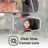 Diono See Me Too Espejo retrovisor para coche, espejo de conductor totalmente ajustable con amplia visión cristalina, inastillable, probado en choques