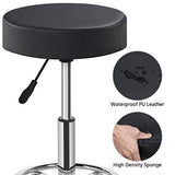 2 mesas de masaje plegables de aluminio con taburete, portátil, cama de masaje para spa, cama de spa, taburete ajustable, silla giratoria de salón, mesa de terapia de masaje con reposacabezas y reposabrazos, color negro