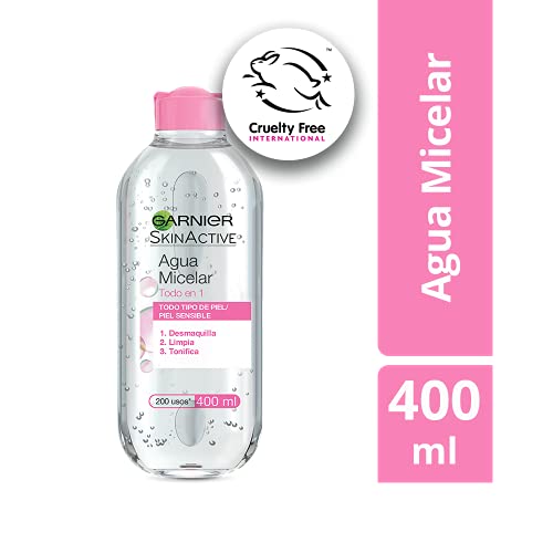 Garnier Skin Naturals Face Agua Micelar Desmaquillante para Todo Tipo de Piel, 400 ml