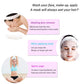 Facial Spa Headband - 2 piezas de maquillaje, ducha, baño, envoltura deportiva, diadema de felpa, toalla elástica ajustable con cinta mágica (negro + gris)