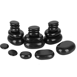 20Pcs / Set Piedra de Masaje de Basalto Natural Piedra de Masaje de Spa Caliente para Relajación Corporal Y Terapia