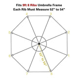 ▶ Toldo de repuesto para sombrilla de patio de 9 pies, ajuste superior para sombrilla al aire última intervensión (rojo)