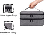 XQBAG Funda de transporte para esmalte de uñas, capacidad para 30 botellas, Color gris con capacidad para 42 botellas