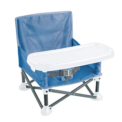 Summer Infant Pop 'n Sit SE Asiento Elevador Portátil, Azul (Dusty Blue), 11 Meses-4 Años/17kg