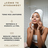 Gel Limpiador Facial 480ml. Acido Hialuronico, Colageno, Niacinamida, Vitamina C, Vitamina E y Extracto de Rosas - COLLAGENIC Limpieza Facial Limpiador de Poros Hidratante Facial Sustituto de Jabón Facial