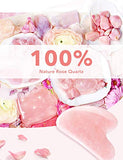 Gua Sha - Rodillo de jade, rodillo facial de cuarzo rosa, herramientas para el cuidado de la piel, masajeador facial de belleza, rodillo de ojos para ojos hinchados, regalos de cuidado personal para mujeres, juegos y kits de cuidado de la piel HANABEE (ro