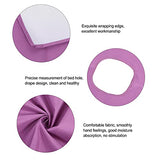 ▶ Sábanas y fundas  de Masaje para SPA, Funda Protectora para Camilla de Masaje, Juego de Sábanas de Microfibra para Camilla de Masaje, Reutilizables, Impermeables, de Algodón Suave,(Púrpura)