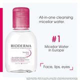 Bioderma Sensibio H2O Agua Limpiadora Micelar y Solución Removedora de Maquillaje para Cara y Ojos. 100 ml