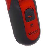 Timco BSK-8900 RB Rasuradora Eléctrica Recargable de 3 Cabezas Flotantes Independientes, Corta Patillas Desplegable, Rojo/Negro