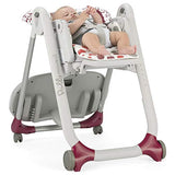 Chicco Silla Alta Polly Progres5, 4 Ruedas Cherry, color Rojo
