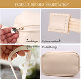 Bolsa de maquillaje grande, bolsa de cosméticos de doble capa, bolsa de maquillaje de viaje, bolsa de maquillaje de piel, bolsas de viaje para cosméticos, bolsa de aseo portátil de piel, bolsa de cosméticos espaciosa para mujeres y niñas, Blanco,