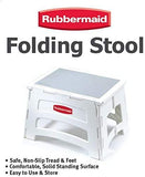 Rubbermaid  Folding 1-Step Plastic Stool, 300-pound Capacity, White