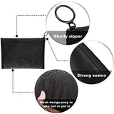 6 bolsas de malla para cosméticos, bolsas de maquillaje de malla, bolsa de malla con cremallera, bolsas de maquillaje portátiles para el hogar, oficina, accesorios de viaje (negro)