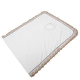 Sábana De Mesa De Masaje, Sábana De Cama De Belleza Profesional De Spa, Colcha De Cama De Masaje Con Orificio Sabana Metalica Spa For Juegos Para Salón De Uñas De Belleza(Blanco)